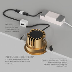Встраиваемый светильник Denkirs SHINE GLOW | ШАЙН ГЛОУ , Denkirs DK2430-SB