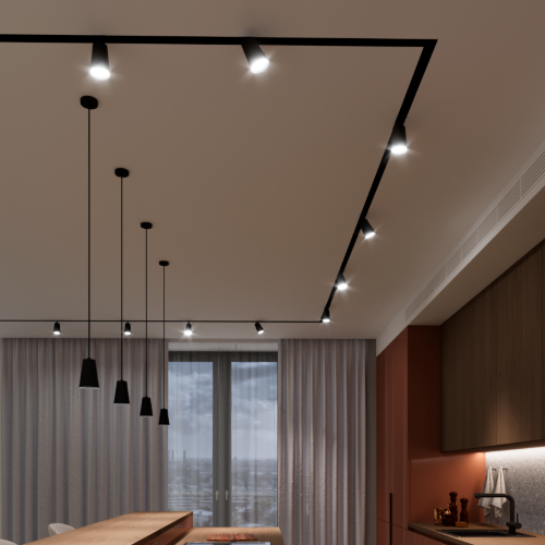 Светильник WOLTA WSL-GU10/P11BL под лампу GU10 Черный CONO - фото 4.