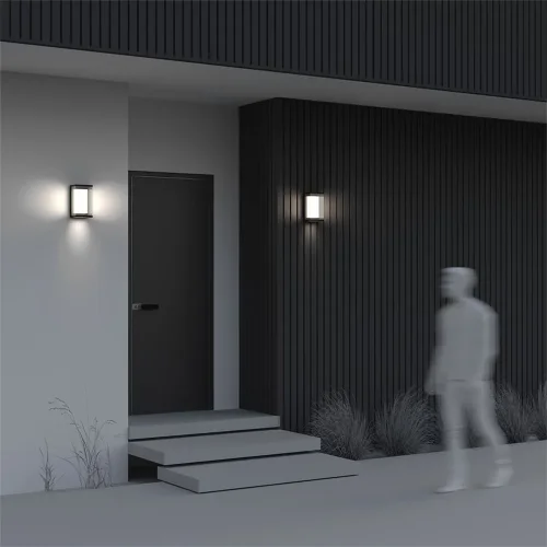 Настенный светильник (бра) Outdoor O021WL-L10B3K (Черный) - фото 7