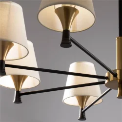 Люстра Freya FR5098PL-08BBS (Черный и Латунь)