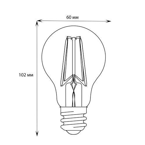 LED-A60-7W-WW-E27-CL-DIM GLA01TR Лампа светодиодная диммируемая, Форма A, прозрачная, Серия Air, Теплый белый свет 3000K - фото 6
