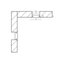 'Встраиваемый алюминиевый профиль SWG, RC-2206 000985