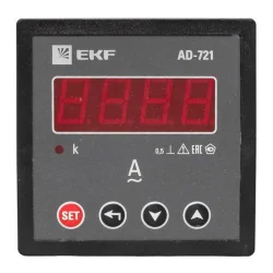 Амперметр цифровой AD-721 1ф на панель 72х72 EKF ad-721