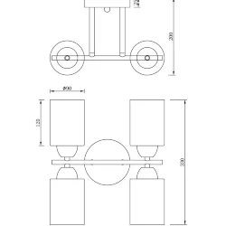 Люстра Freya FR5129PL-04W (Белый с Золотом) FR5129PL-04W