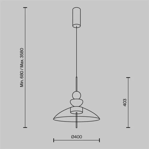 Подвесной светильник Bangkok 3000К 12Вт (Черный) - фото