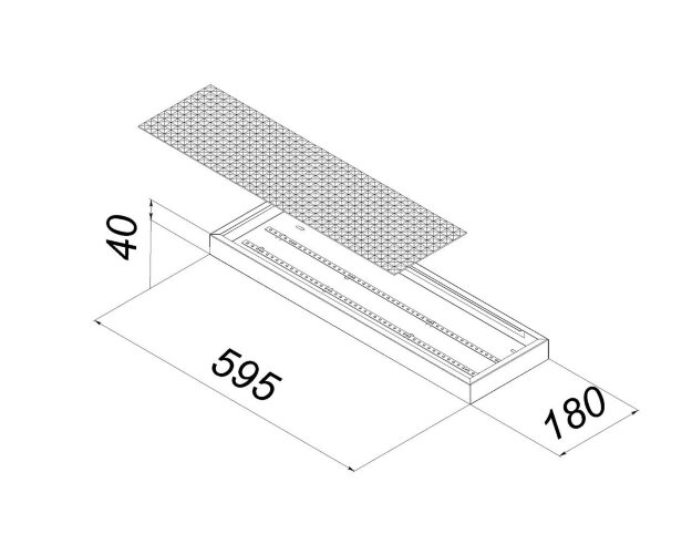 Универсальный офисный светодиодный светильник 20 Вт IP44 595x180x40 мм 4000K Призма - фото 2