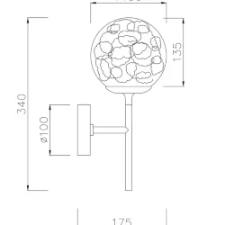 Настенный светильник (бра) Ligero E27х1 (Латунь)