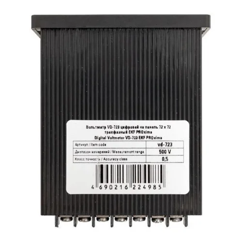 Вольтметр цифровой VD-723 на панель 72х72 трехфазный EKF vd-723 - фото 7