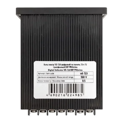 Вольтметр цифровой VD-723 на панель 72х72 трехфазный EKF vd-723 - фото 6