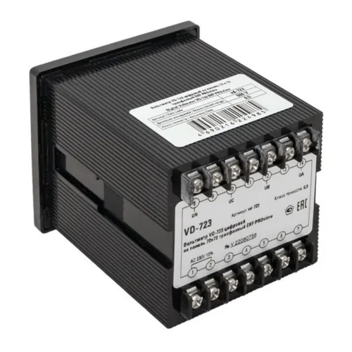 Вольтметр цифровой VD-723 на панель 72х72 трехфазный EKF vd-723 - фото 8