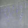 Гирлянда Бахрома с Колпачком 3,1 x 0,5 м Синяя 220В, 120 LED, Провод Прозрачный ПВХ, IP65. Фото 1.