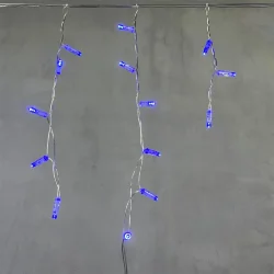 Гирлянда Бахрома с Колпачком 3,1 x 0,5 м Синяя 220В, 120 LED, Провод Прозрачный ПВХ, IP65