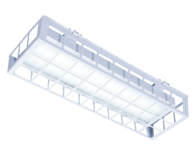 Накладной светодиодный светильник для спортзалов с защитной решеткой 40 Вт IP44 650x250x95 мм 6000К Опал - фото 3