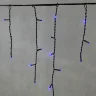 Гирлянда Бахрома 3,1 x 0,5 м Синяя 220В, 150 LED, Провод Черный ПВХ, IP54. Фото 2.