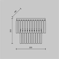 Настенный светильник (бра) Colonne E14х1 40Вт (Латунь)