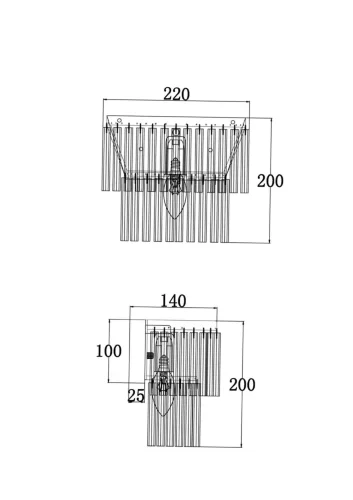 Настенный светильник (бра) Colonne E14х1 40Вт (Латунь) - фото 2