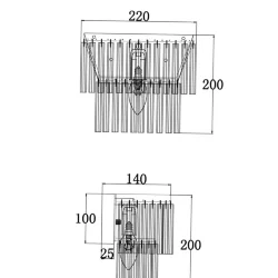 Настенный светильник (бра) Colonne E14х1 40Вт (Латунь)