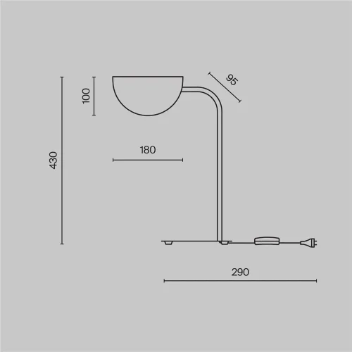 Настольный светильник Mollis G9х1 28Вт (Черный) - фото 3