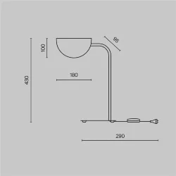 Настольный светильник Mollis G9х1 28Вт (Черный)