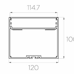 Профиль накладной алюминиевый LC-LP-100120-2 Anod