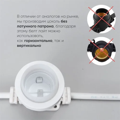 Белт-Лайт LTC 50м, Провод Белый Каучук, Шаг 40 см, 125  Патронов, IP65. Фото 2.