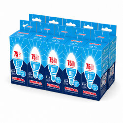 LED-C37-9W-NW-E14-FR-NR SET10 Лампа светодиодная, Форма свеча, матовая, Серия Norma, Белый свет 4000K, Упаковка 10 штук