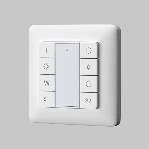 Кнопочная настенная панель 2 сцены, 1 группа DALI DT8 Цветной (RGB)+W (Белый) 721051 - фото 2