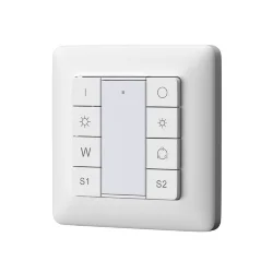 Кнопочная настенная панель 2 сцены, 1 группа DALI DT8 Цветной (RGB)+W (Белый) 721051