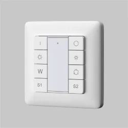 Кнопочная настенная панель 2 сцены, 1 группа DALI DT8 Цветной (RGB)+W (Белый) 721051
