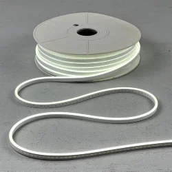 Односторонний Гибкий Неон 8х16мм Белый 12В, IP65