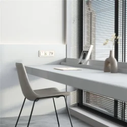 Розетка с заземлением, шторками и USB тип A+C (айвори матовый) W1171762