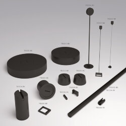 Штанга для трека-ремня Belty, серия Rod 2.5м, IP20, черный, алюминий, Denkirs TR5534-BK