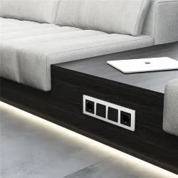 Рамка из стекла на 4 поста Senso белый soft-touch W0043101