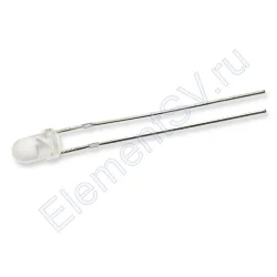 Светодиод ICL-3mm LE52 (yellow, 500-700 mcd, fog)