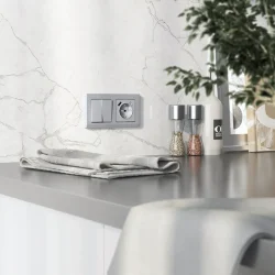 Накладка для розетки USB (серебряный матовый) W1179565