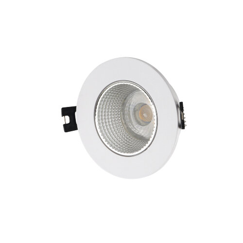 DK3061-WH+CH Встраиваемый светильник, IP 20, 10 Вт, GU5.3, LED, белый/хром, пластик.