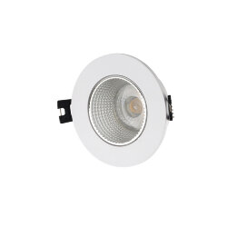 Встраиваемый светильник, IP 20, 10 Вт, GU5.3, LED, белый/хром, пластик, Denkirs DK3061-WH+CH