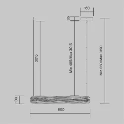 Подвесной светильник Фростум / Frostum 2700-4000К 20Вт (Латунь) MOD439PL-L20BSK