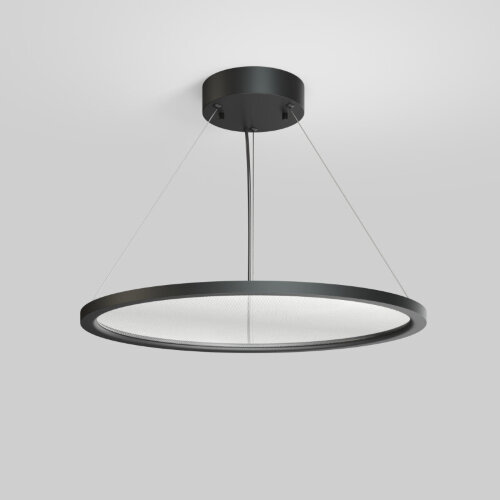 Подвесной светильник горизонтальный VEIL, 35 Вт, ?600?В1500 мм, LED 2700-6000K, IP20, пульт Д/У (в комплекте), черный, алюминий, акрил. Фото 2