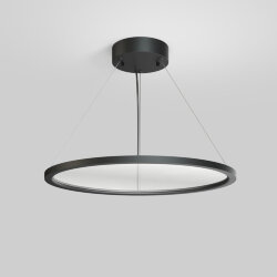 Подвесной светильник горизонтальный VEIL, 35 Вт, ?600?В1500 мм, LED 2700-6000K, IP20, пульт Д/У (в комплекте), черный, алюминий, акрил, Denkirs DK6617-BK