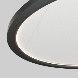 Подвесной светильник горизонтальный VEIL, 35 Вт, ?600?В1500 мм, LED 2700-6000K, IP20, пульт Д/У (в комплекте), черный, алюминий, акрил, Denkirs DK6617-BK