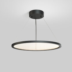 Подвесной светильник горизонтальный VEIL, 35 Вт, ?600?В1500 мм, LED 2700-6000K, IP20, пульт Д/У (в комплекте), черный, алюминий, акрил, Denkirs DK6617-BK