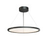 Подвесной светильник горизонтальный VEIL, 35 Вт, ?600?В1500 мм, LED 2700-6000K, IP20, пульт Д/У (в комплекте), черный, алюминий, акрил. Фото 4
