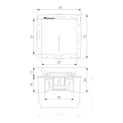 Выключатель одноклавишный с подсветкой (глянцевый никель) W1110102