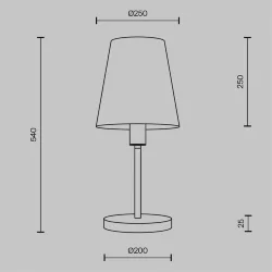 Настольный светильник Lira E27х1 (Латунь)