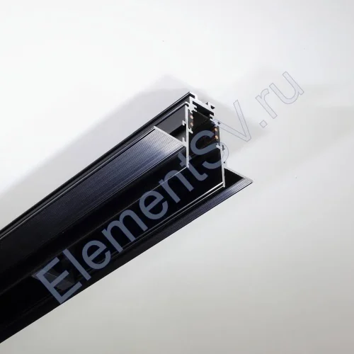 Трек для магнитных светильников 2м R20 MX17 (встраиваемый, черный) - фото.