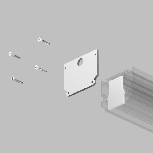 TR2025-WH Комплект торцевых заглушек для трека SMART ONE. Фото 2