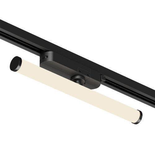 DK6438-BK Поворотный однофазный трековый светильник STROM со светодиодом L300mm 220V 10W 150° 3000K IP20 черный алюминий/акрил.