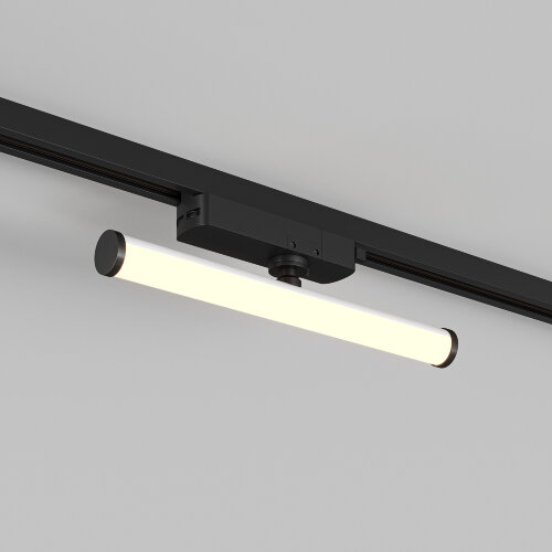 DK6438-BK Поворотный однофазный трековый светильник STROM со светодиодом L300mm 220V 10W 150° 3000K IP20 черный алюминий/акрил.