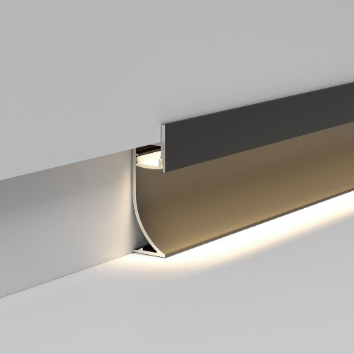 Алюминиевый профиль для плинтуса под светодиодную ленту - фото 1